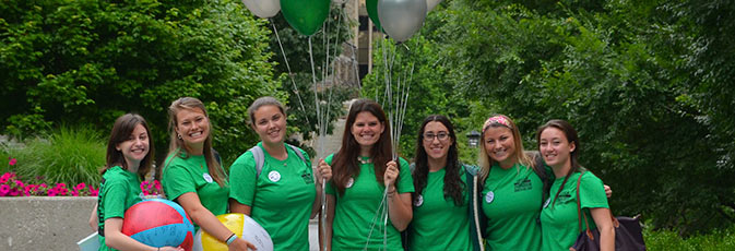 Staff with balloons