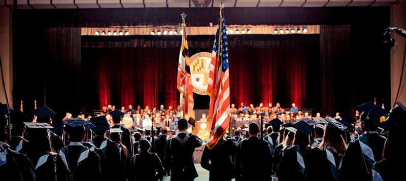 ROTC members at Loyola's commencement