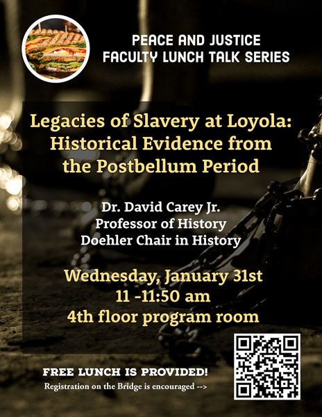 Poster for Dr. Carey's lunch time talk