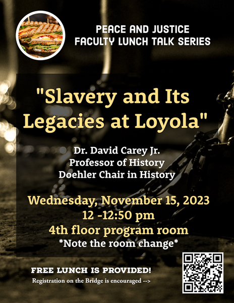 Poster for Dr. Carey's lunch time talk