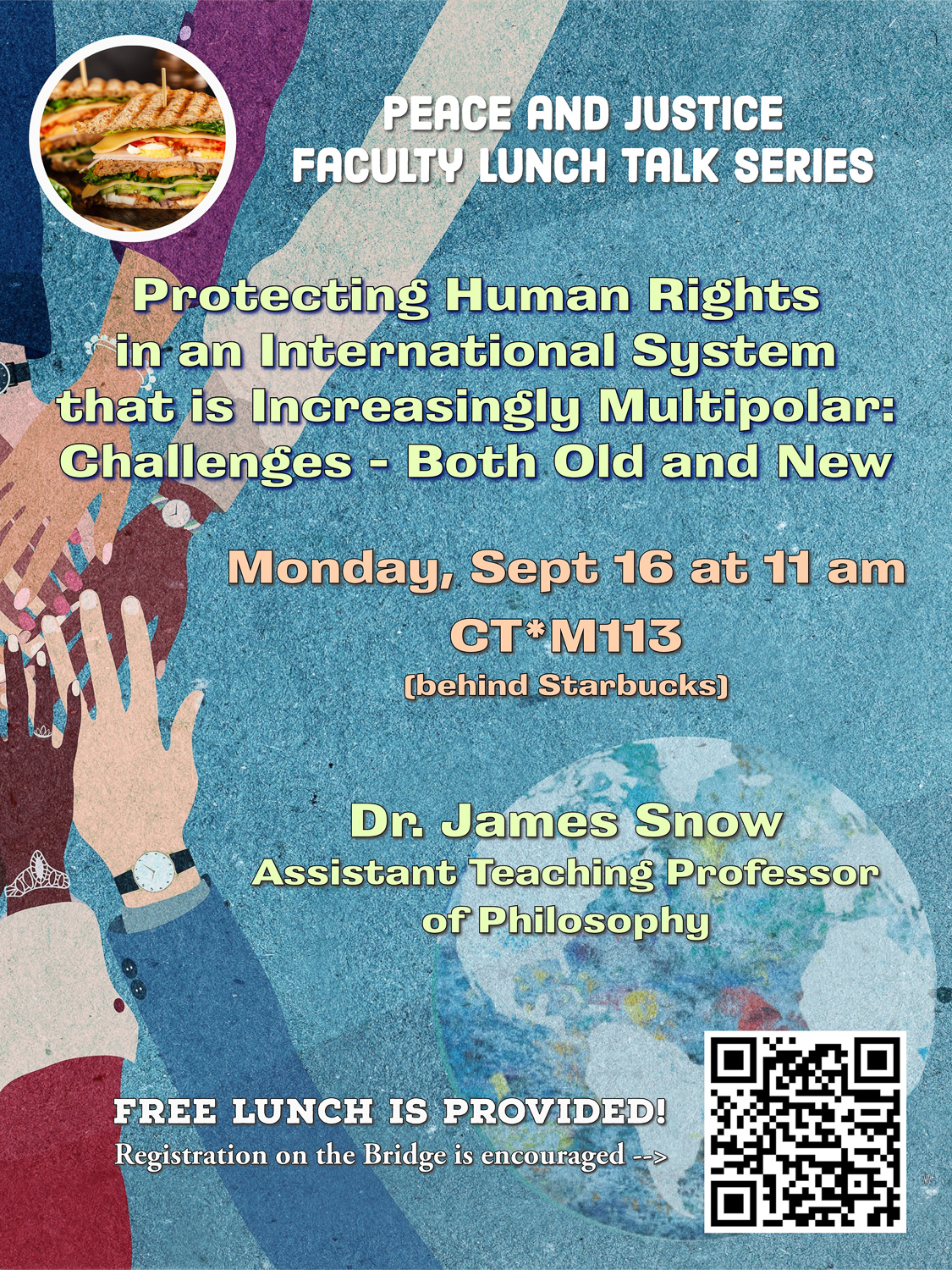 Poster for James Snow's Lunch Talk