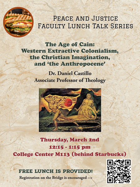 poster for Dr. Castillo's lunch time talk