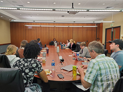 people eating around a table