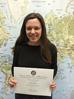 Headshot of Lauren Meyer holding her certificate