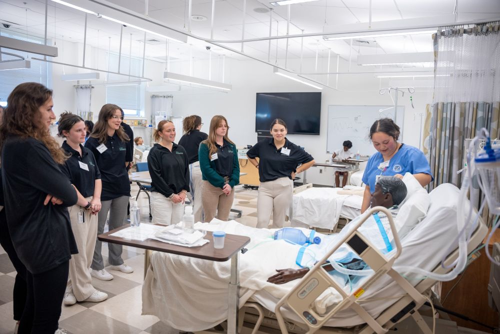 Speech-Language Pathology Students at a Simulation Lab