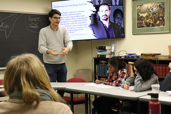 Dr. Dan Castillo teaching a class