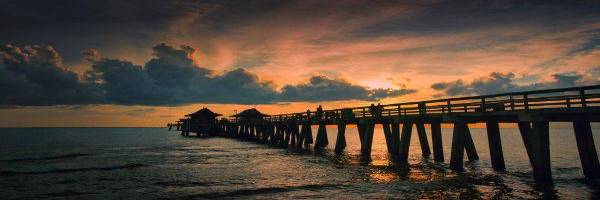 The Naples (FL) Pier at sunset