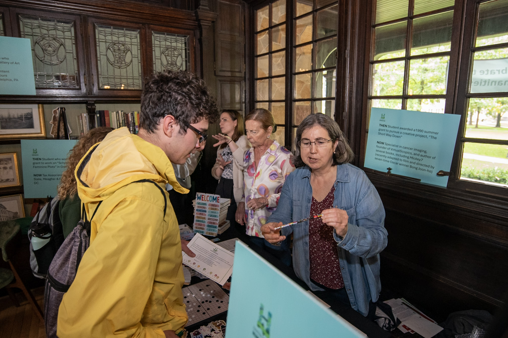 Students and Faculty conversing