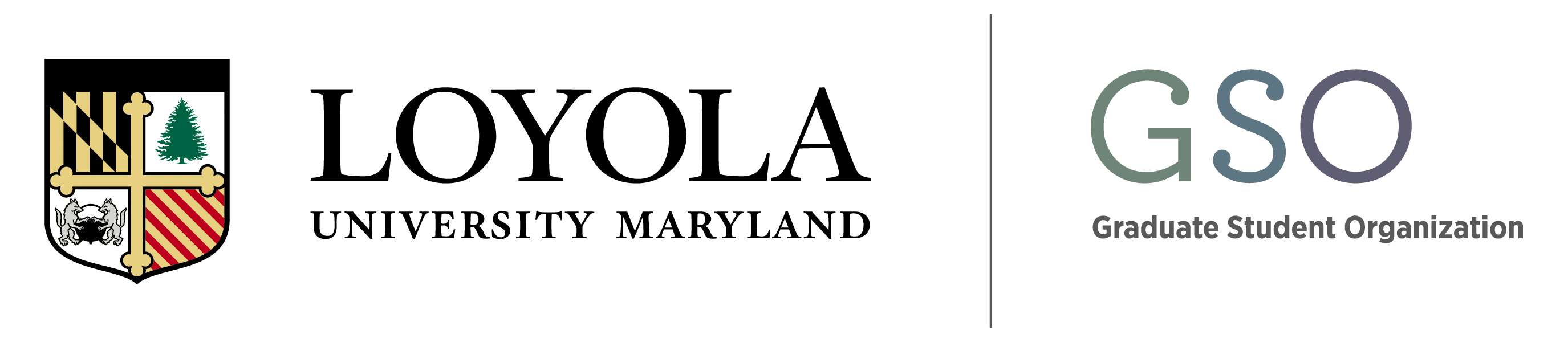 Loyola University and Graduate Student Organization logos