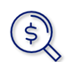 Clipart image of magnifying glass with dollar sign inside