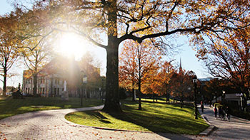 Loyola academic quad in the fall
