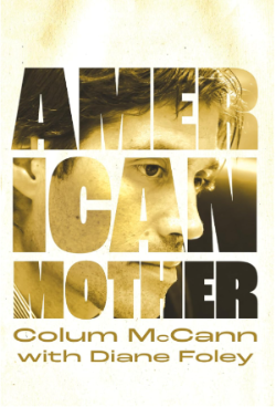 Cover of American Mother, the book title superimposed over a photograph of a man in profile