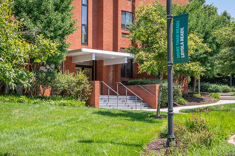 Butler and Hammerman residence halls on Loyola's Evergreen campus
