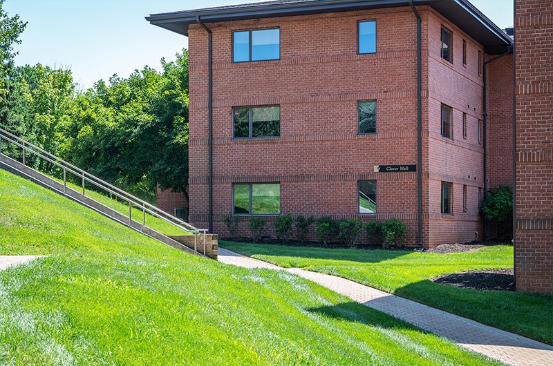 Claver residence hall on Loyola's Evergreen campus