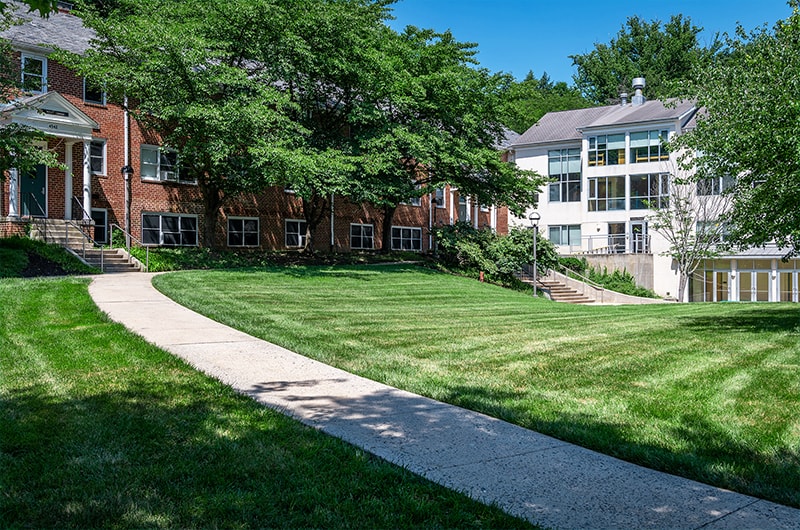 Lange Court residence hall on Loyola's Evergreen campus