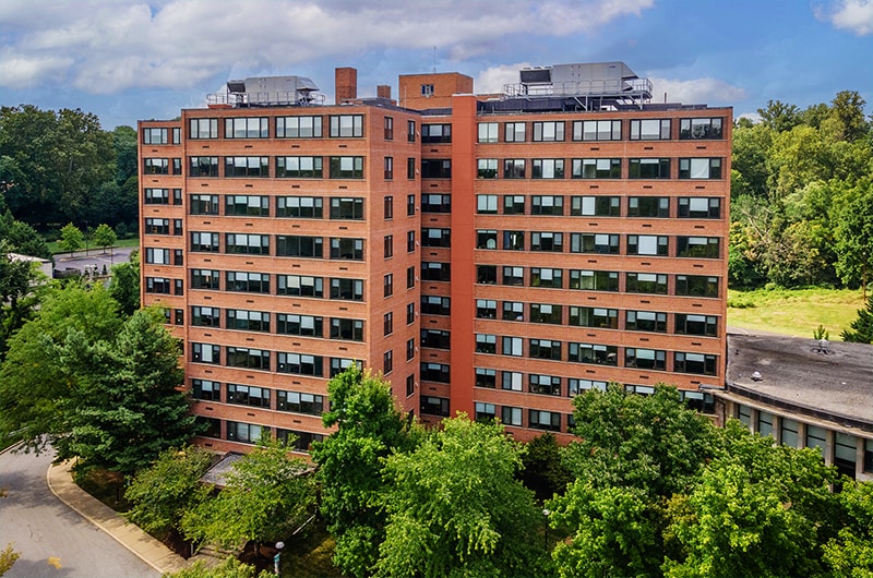 Newman Towers residence halls on Loyola's Evergreen campus