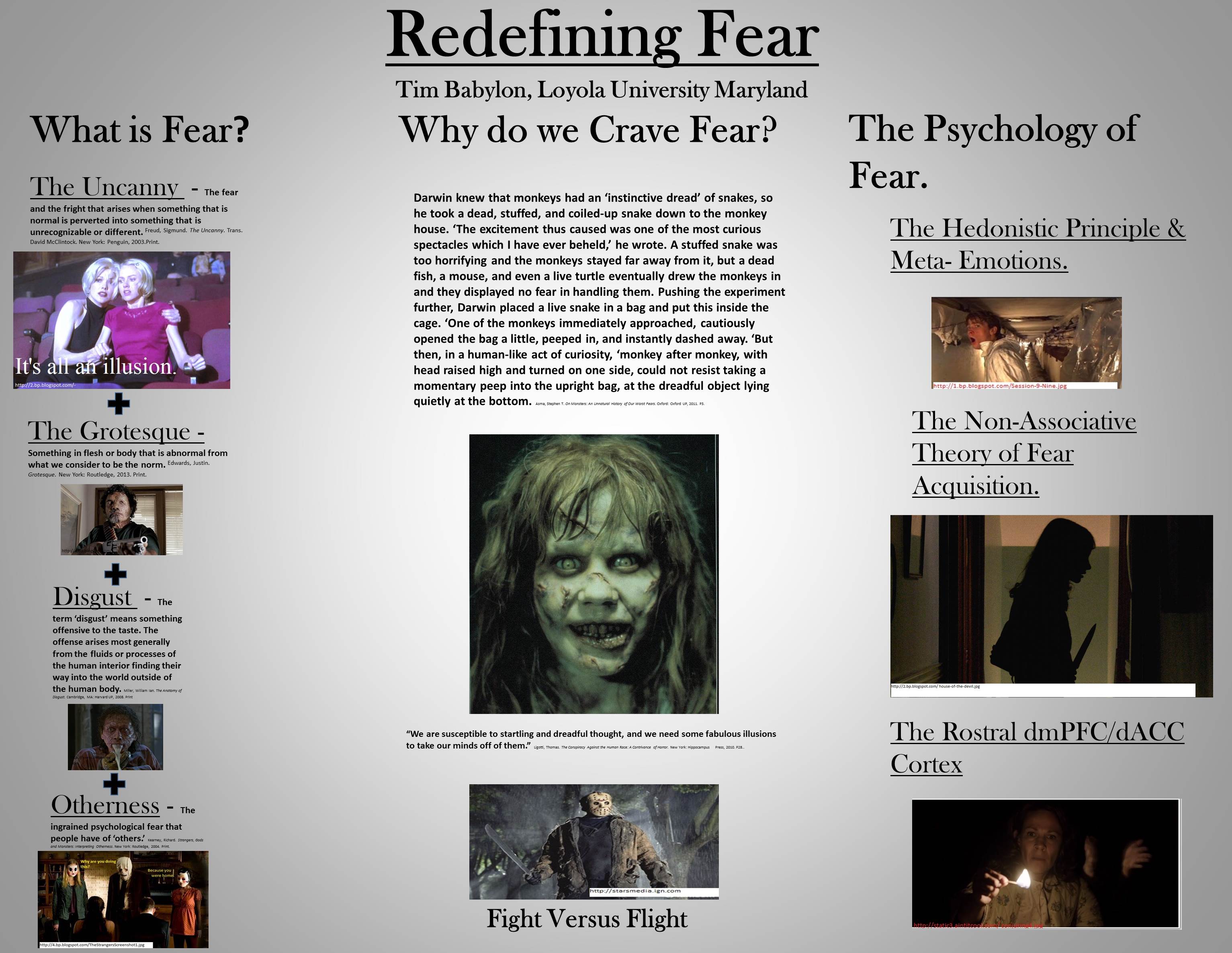 poster image: 'Redefining Fear'