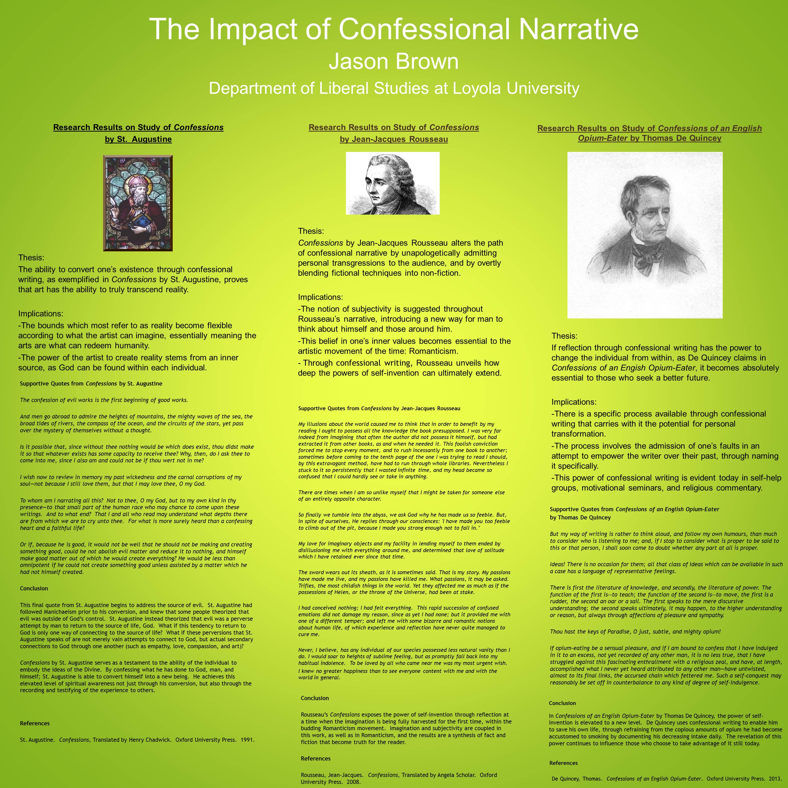 poster image: 'Confessional Life Narrative: Past, Present, and Future'