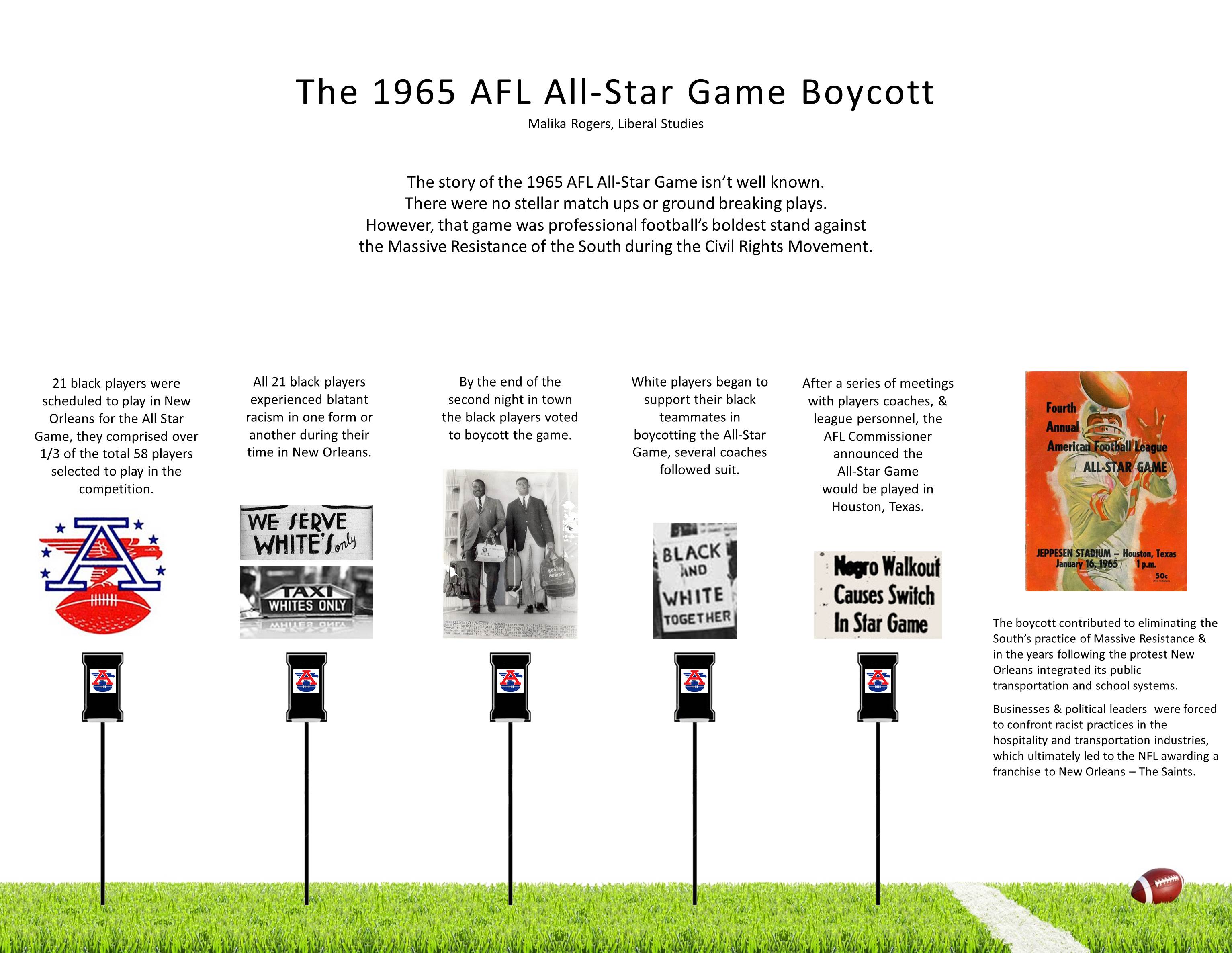 poster image: 'The 1965 AFL All-Star Game Boycott'