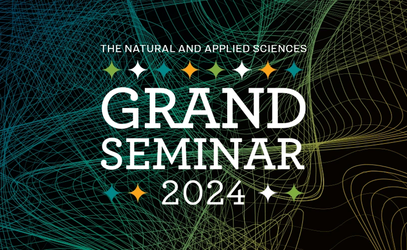 A wavy line pattern in the background behind text that reads "The Natural and Applied Sciences Grand Seminar 2024"