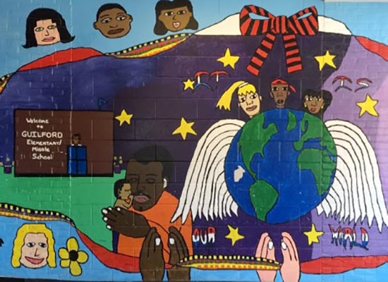 Mural at Guilford Elementary/Middle School