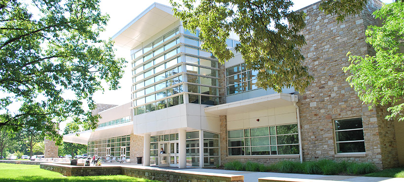 The facade of Loyola's Fitness and Aquatic Center