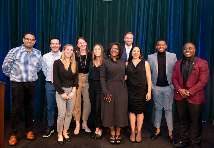 Members of the 2022 Baltipreneur Accelerator cohort pictured with Wendy Bolger, director of the CI&E at the Demo Day event