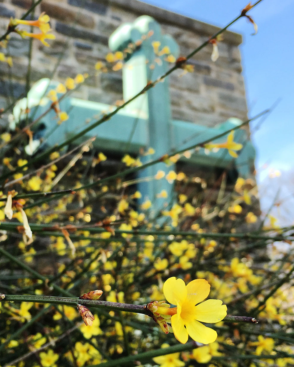 A cross outside of Loyola